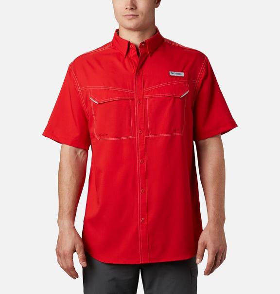 Columbia Mens Shirts Sale UK - Low Drag Offshore Clothing Red UK-230310